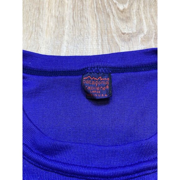 Vintage Patagonia Mens Capilene Long Sleeve Crewneck Shirt Large PURPLE - Picture 4 of 7